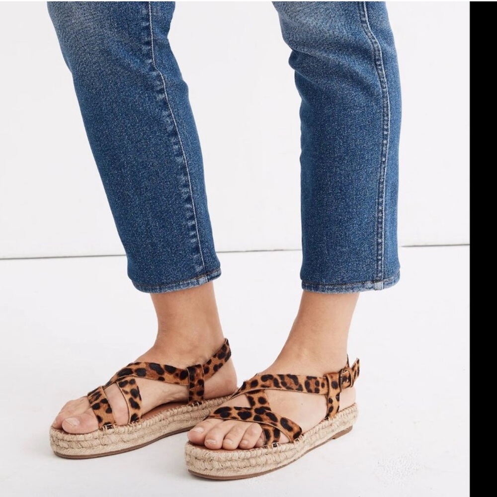 Madewell Leopard Print Espadrille Sandals